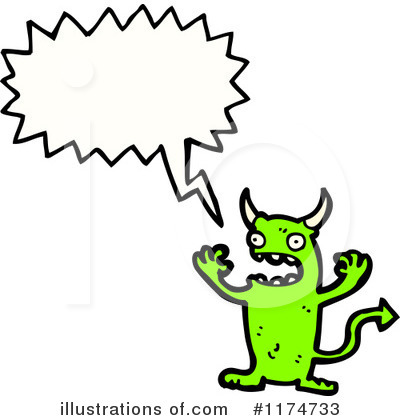 Royalty-Free (RF) Monster Clipart Illustration by lineartestpilot - Stock Sample #1174733