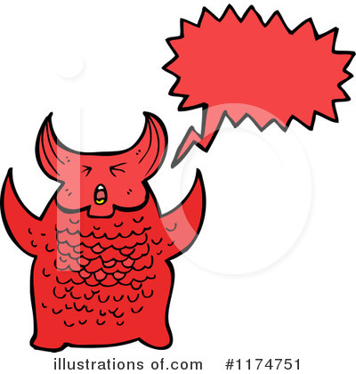 Royalty-Free (RF) Monster Clipart Illustration by lineartestpilot - Stock Sample #1174751
