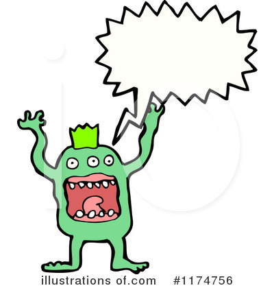Royalty-Free (RF) Monster Clipart Illustration by lineartestpilot - Stock Sample #1174756
