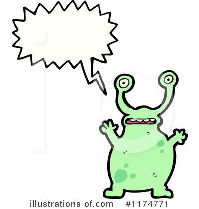 Royalty-Free (RF) Monster Clipart Illustration by lineartestpilot - Stock Sample #1174771