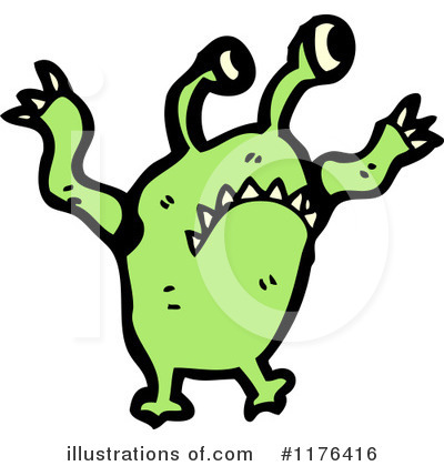 Royalty-Free (RF) Monster Clipart Illustration by lineartestpilot - Stock Sample #1176416