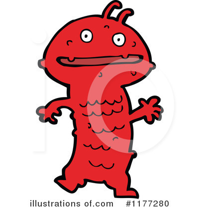 Royalty-Free (RF) Monster Clipart Illustration by lineartestpilot - Stock Sample #1177280