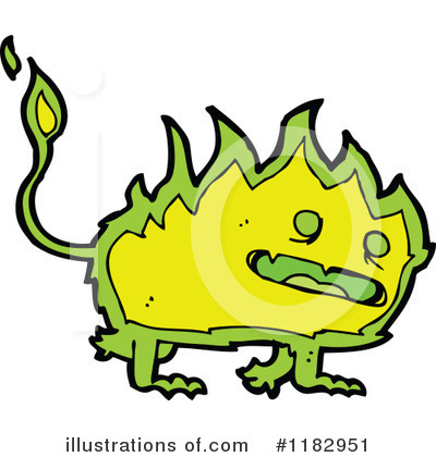 Flaming Monster Clipart #1182951 by lineartestpilot