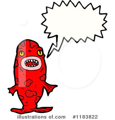 Fish Monster Clipart #1183822 by lineartestpilot