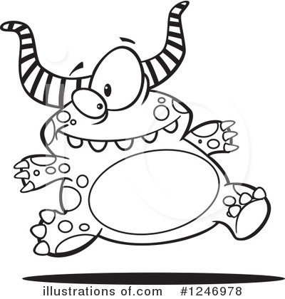 Royalty-Free (RF) Monster Clipart Illustration by toonaday - Stock Sample #1246978