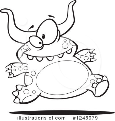 Royalty-Free (RF) Monster Clipart Illustration by toonaday - Stock Sample #1246979