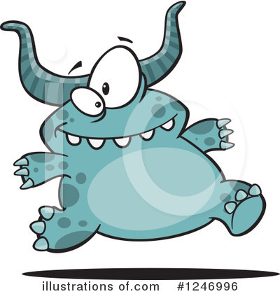 Royalty-Free (RF) Monster Clipart Illustration by toonaday - Stock Sample #1246996