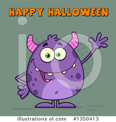 Royalty-Free (RF) Monster Clipart Illustration by Hit Toon - Stock Sample #1350413