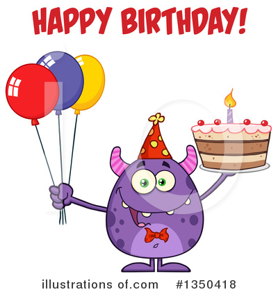Royalty-Free (RF) Monster Clipart Illustration by Hit Toon - Stock Sample #1350418