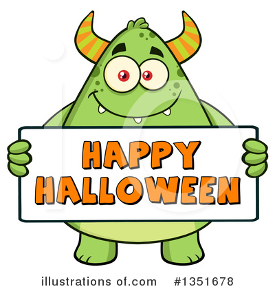 Royalty-Free (RF) Monster Clipart Illustration by Hit Toon - Stock Sample #1351678