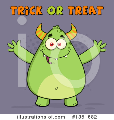 Royalty-Free (RF) Monster Clipart Illustration by Hit Toon - Stock Sample #1351682