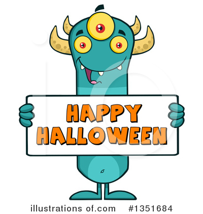 Royalty-Free (RF) Monster Clipart Illustration by Hit Toon - Stock Sample #1351684