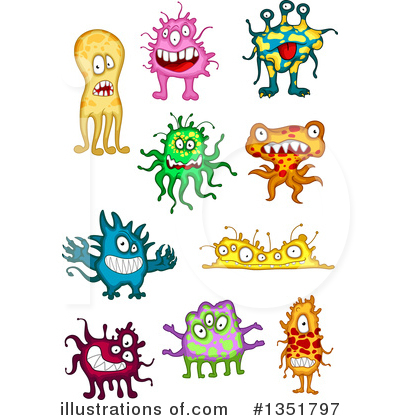 Royalty-Free (RF) Monster Clipart Illustration by Vector Tradition SM - Stock Sample #1351797