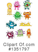 Monster Clipart #1351797 by Vector Tradition SM