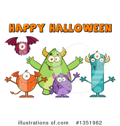 Royalty-Free (RF) Monster Clipart Illustration by Hit Toon - Stock Sample #1351962