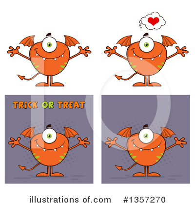 Royalty-Free (RF) Monster Clipart Illustration by Hit Toon - Stock Sample #1357270
