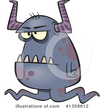 Royalty-Free (RF) Monster Clipart Illustration by toonaday - Stock Sample #1358612