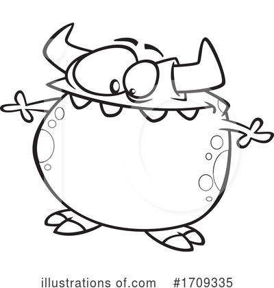 Royalty-Free (RF) Monster Clipart Illustration by toonaday - Stock Sample #1709335