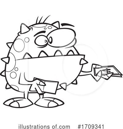 Royalty-Free (RF) Monster Clipart Illustration by toonaday - Stock Sample #1709341