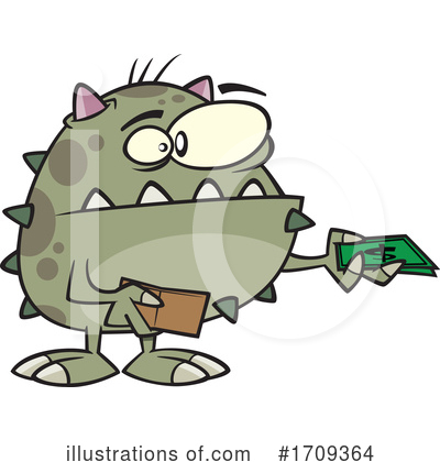 Royalty-Free (RF) Monster Clipart Illustration by toonaday - Stock Sample #1709364