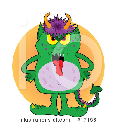Royalty-Free (RF) Monster Clipart Illustration by Maria Bell - Stock Sample #17158