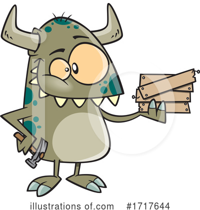 Royalty-Free (RF) Monster Clipart Illustration by toonaday - Stock Sample #1717644