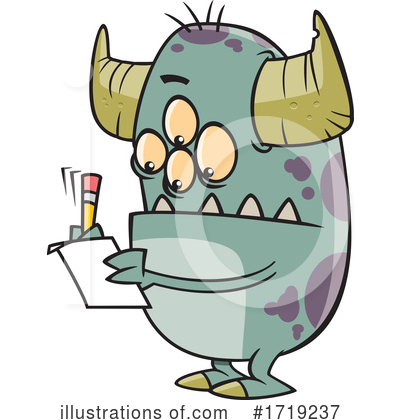 Royalty-Free (RF) Monster Clipart Illustration by toonaday - Stock Sample #1719237