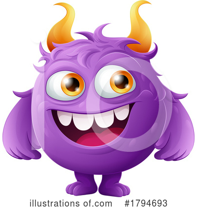 Royalty-Free (RF) Monster Clipart Illustration by AtStockIllustration - Stock Sample #1794693