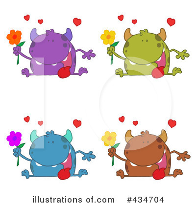 Royalty-Free (RF) Monster Clipart Illustration by Hit Toon - Stock Sample #434704