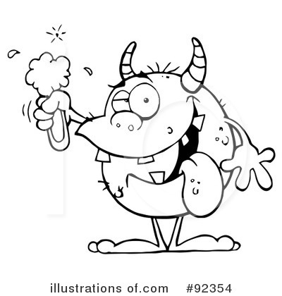 Royalty-Free (RF) Monster Clipart Illustration by Hit Toon - Stock Sample #92354