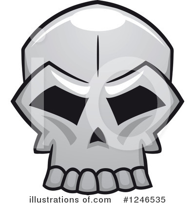 Royalty-Free (RF) Monster Skull Clipart Illustration by Vector Tradition SM - Stock Sample #1246535