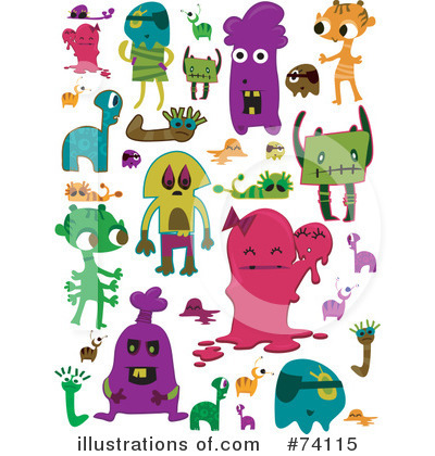 Royalty-Free (RF) Monsters Clipart Illustration by BNP Design Studio - Stock Sample #74115