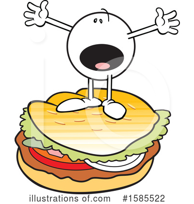 Hamburger Clipart #1585522 by Johnny Sajem