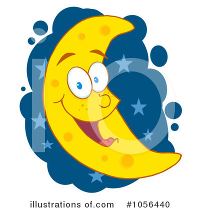 Royalty-Free (RF) Moon Clipart Illustration by Hit Toon - Stock Sample #1056440