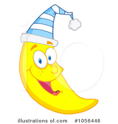 Royalty-Free (RF) Moon Clipart Illustration by Hit Toon - Stock Sample #1056446