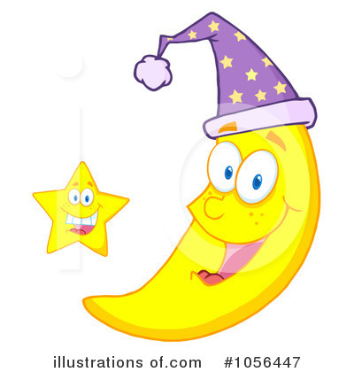 Royalty-Free (RF) Moon Clipart Illustration by Hit Toon - Stock Sample #1056447