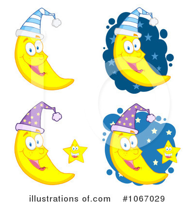 Royalty-Free (RF) Moon Clipart Illustration by Hit Toon - Stock Sample #1067029