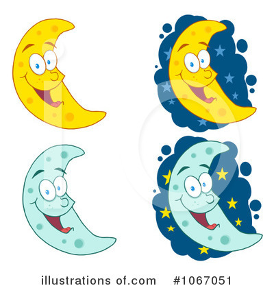 Royalty-Free (RF) Moon Clipart Illustration by Hit Toon - Stock Sample #1067051