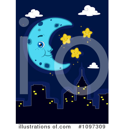 Royalty-Free (RF) Moon Clipart Illustration by BNP Design Studio - Stock Sample #1097309