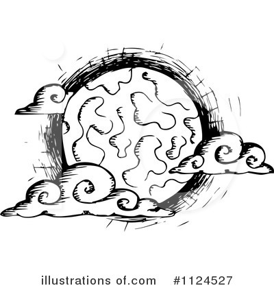 Royalty-Free (RF) Moon Clipart Illustration by visekart - Stock Sample #1124527