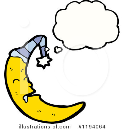 Royalty-Free (RF) Moon Clipart Illustration by lineartestpilot - Stock Sample #1194064