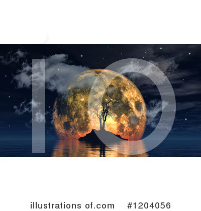 Royalty-Free (RF) Moon Clipart Illustration by KJ Pargeter - Stock Sample #1204056