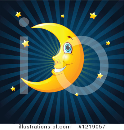 Royalty-Free (RF) Moon Clipart Illustration by Pushkin - Stock Sample #1219057