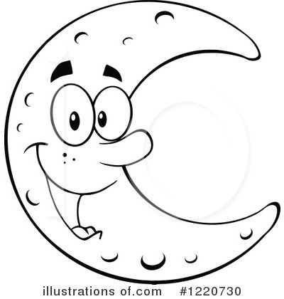 Royalty-Free (RF) Moon Clipart Illustration by Hit Toon - Stock Sample #1220730
