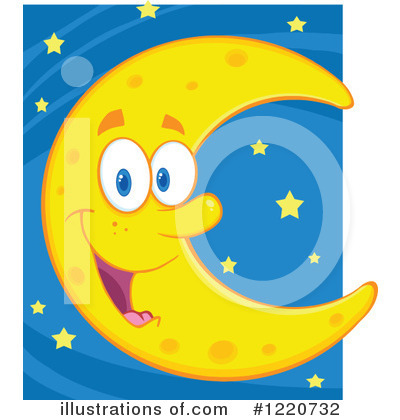 Royalty-Free (RF) Moon Clipart Illustration by Hit Toon - Stock Sample #1220732