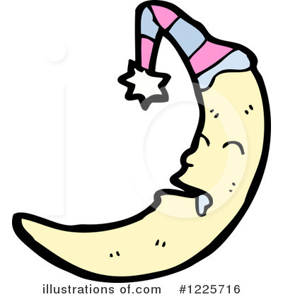 Royalty-Free (RF) Moon Clipart Illustration by lineartestpilot - Stock Sample #1225716