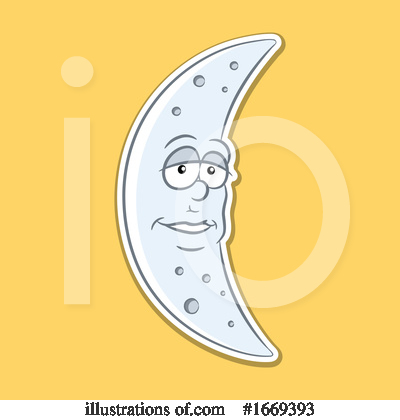 Royalty-Free (RF) Moon Clipart Illustration by cidepix - Stock Sample #1669393