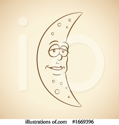 Royalty-Free (RF) Moon Clipart Illustration by cidepix - Stock Sample #1669396