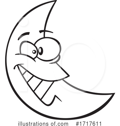 Royalty-Free (RF) Moon Clipart Illustration by toonaday - Stock Sample #1717611