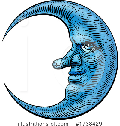 Royalty-Free (RF) Moon Clipart Illustration by AtStockIllustration - Stock Sample #1738429
